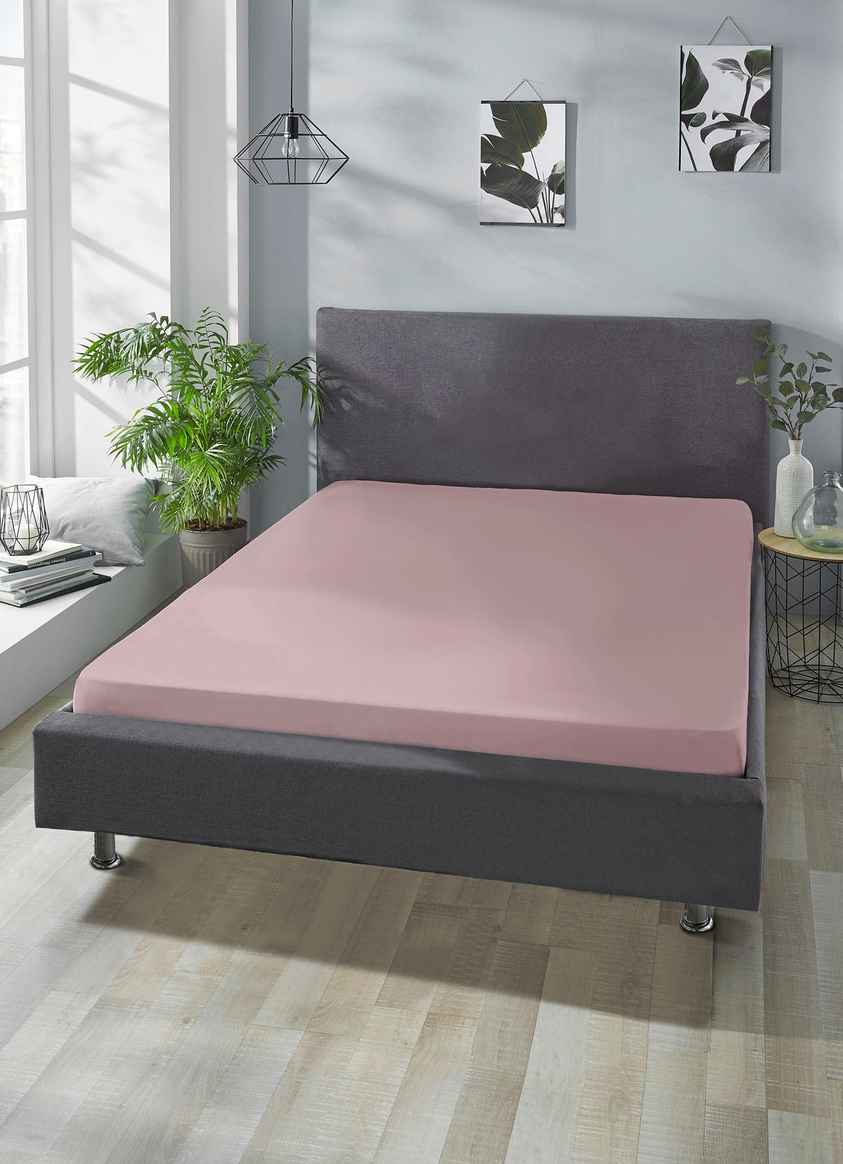 Jersey Spannbetttuch Spannbetttuch-Jersey 100x200cm - beere (100,00/200,00cm) - Trendline by Biberna