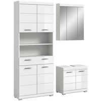 Badezimmer-Set Scout weiß weiß Hochglanz B/H/T: ca. 149x34x191 cm Scout - weiß (149,00/34,00/191,00cm) - xonox.home