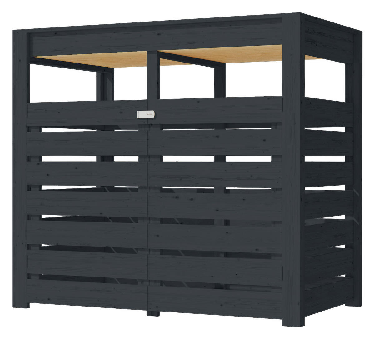 Karibu Mülltonnenbox Jerry anthrazit B/H/T: ca. 158x143x88 cm Jerry - anthrazit (158,00/143,00/88,00cm) - Karibu