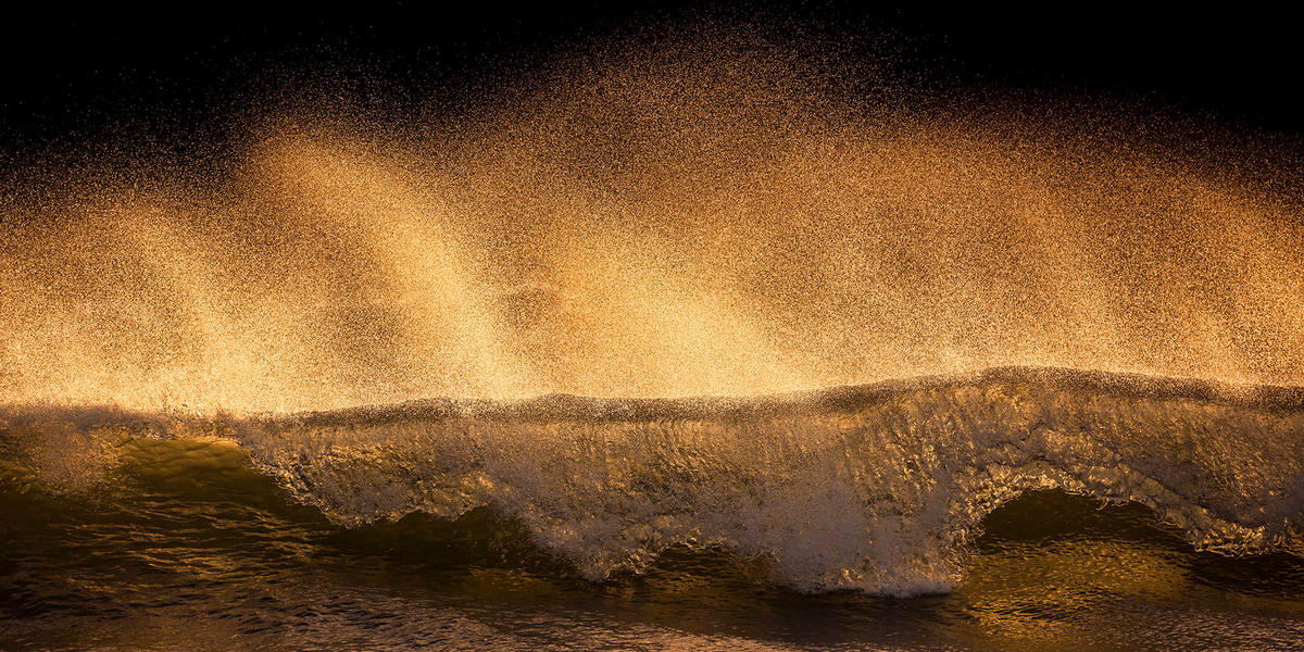 Komar Fototapete Golden Wave B/L: ca. 200x100 cm Golden Wave - (200,00/100,00cm) - Komar