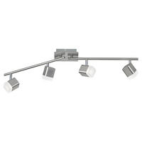 Spot nickel Metall B/H/L: ca. 78x15x9 cm 4 Brennstellen LED-Spot_4flg.Roubaix - nickel (9,00/78,00/15,00cm)