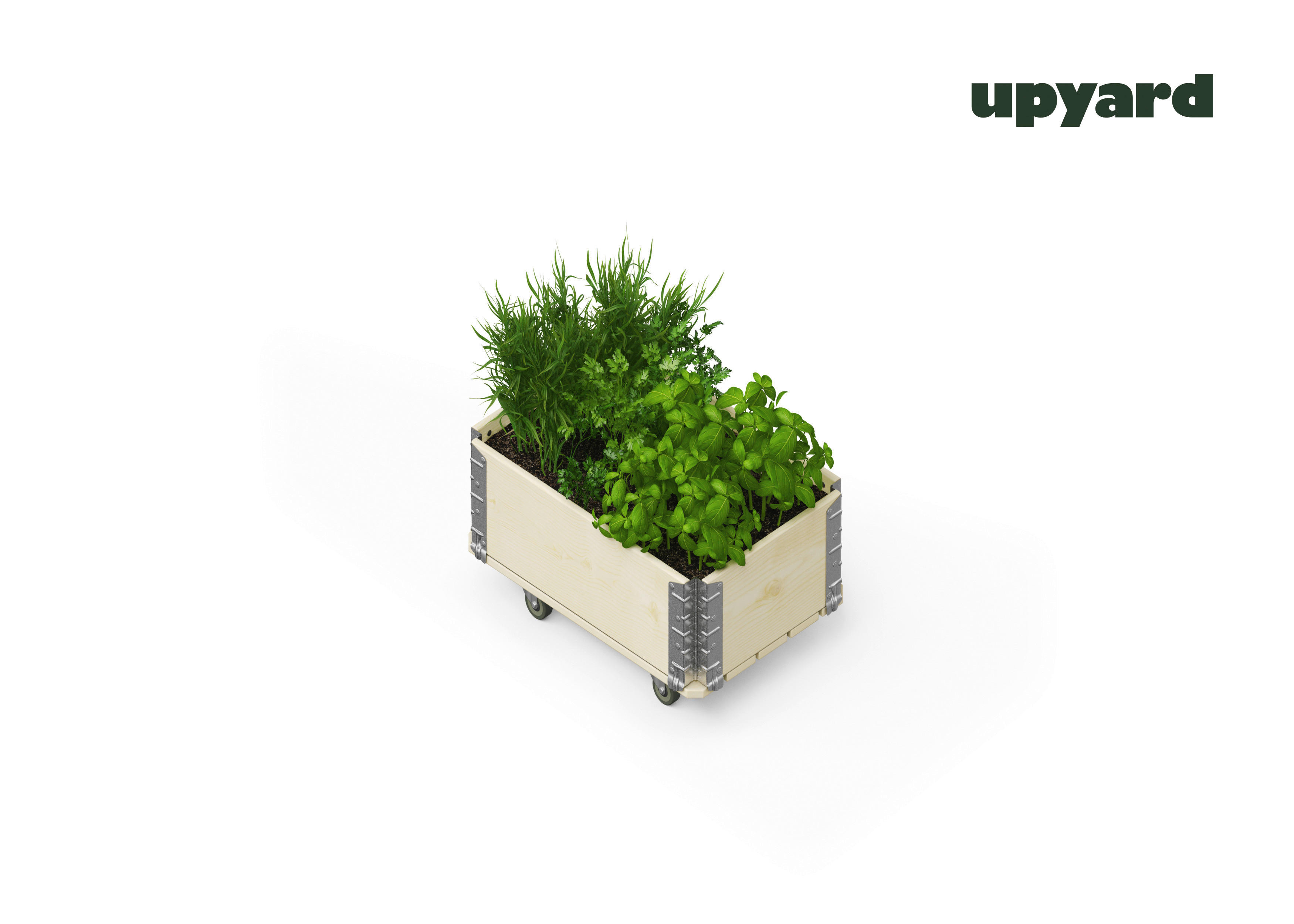 UPYARD Kräuterkasten INDUSTRIAL natur Holz B/L: ca. 40x60 cm INDUSTRIAL - natur (40,00/60,00cm) - UPYARD