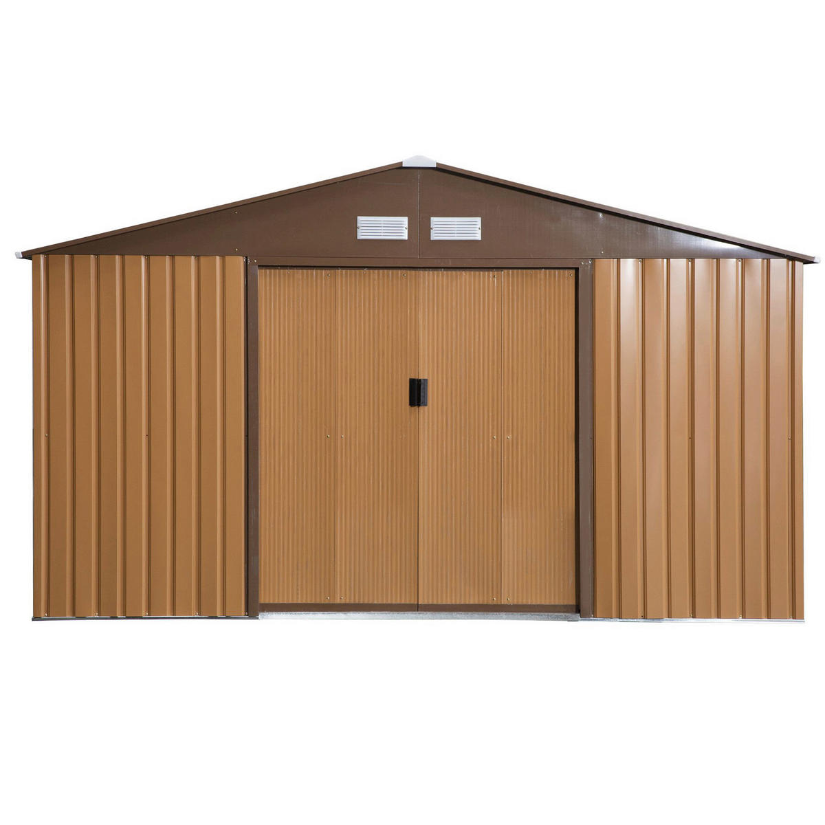 Outsunny Gartenhaus braun B/H/L: ca. 386x200x340 cm Gartenhaus - braun (340,00/386,00/200,00cm) - Outsunny