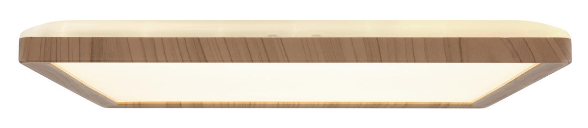 GLOBO LED-Deckenleuchte braun Opal Kunststoff B/H/T: ca. 29,4x2,5x29,4 cm SAPANA - braun/Opal (29,40/2,50/29,40cm) - GLOBO