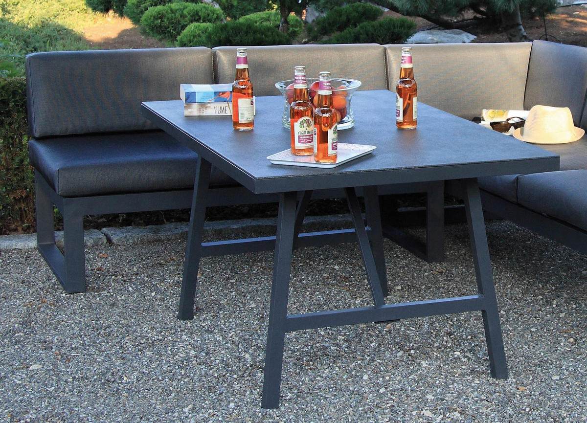 Acamp Loungeset Signature anthrazit Aluminium B/H/T: ca. 214x66x80 cm Signature - anthrazit (214,00/66,00/80,00cm) - Acamp
