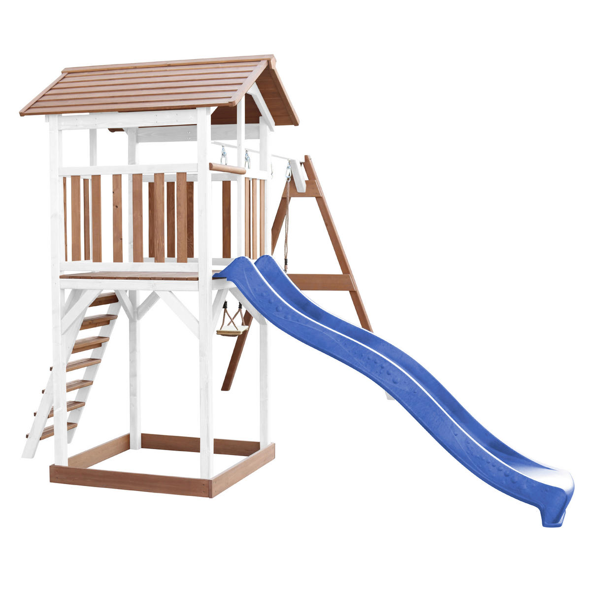 AXI Spielturm Beach Tower braun B/H/L: ca. 357x242x349 cm Beach Tower - braun/blau (349,00/357,00/242,00cm) - AXI