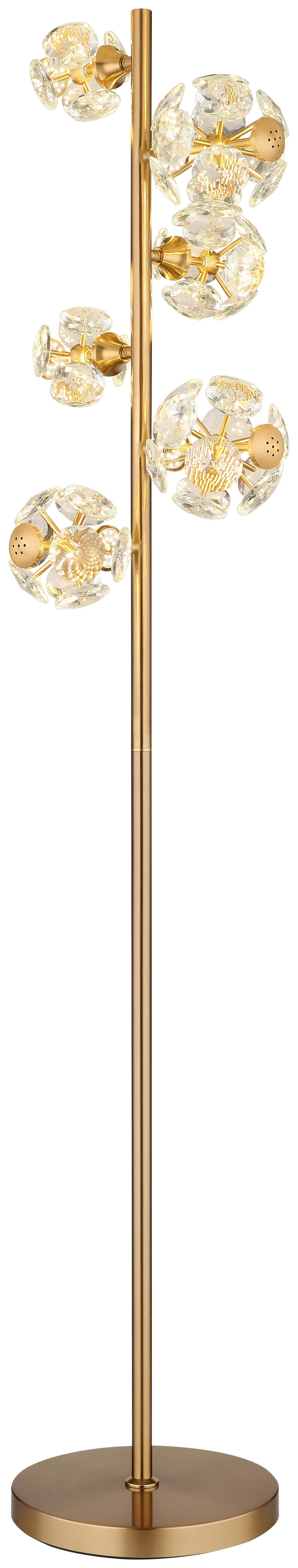 GLOBO Stehleuchte VIRINA - klar/gold (28,00/36,00/155,00cm) - GLOBO