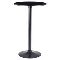 Tisch schwarz MDF Stehtisch - schwarz - Wohnling