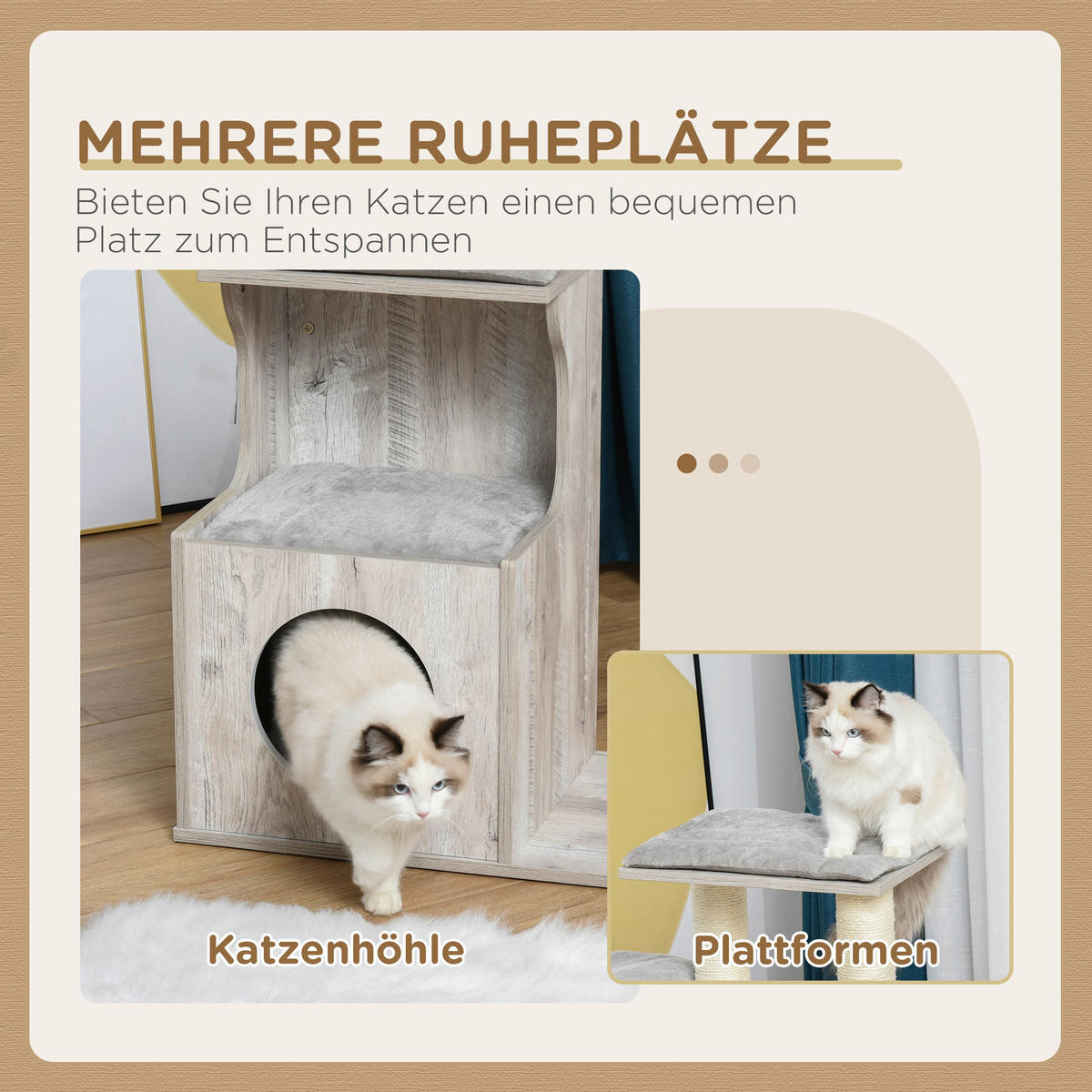 PawHut Katzenbaum Katzenbaum - (40,00/50,00/120,00cm) - PawHut