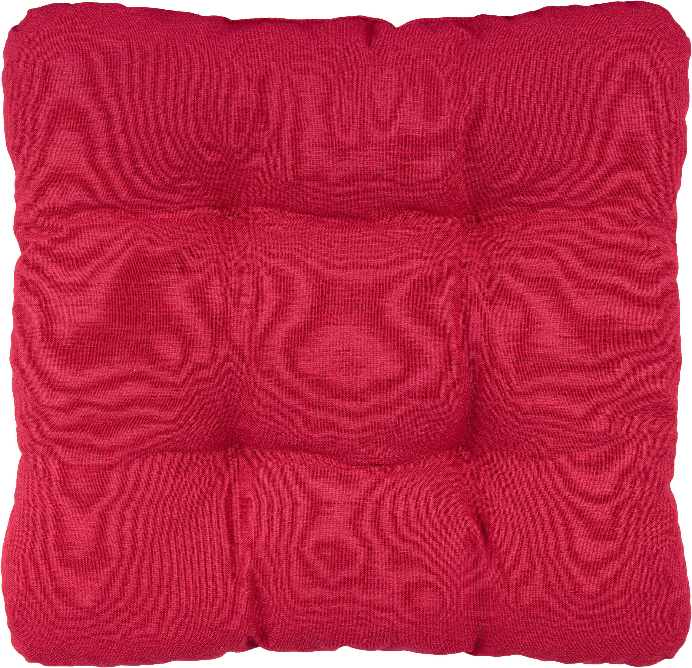 Sitzkissen rot Polyester-Mischgewebe B/H/L: ca. 38x8x38 cm günstig online kaufen