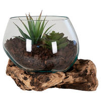Vase San Marino natur Teakholz B/H/L: ca. 15x15x15 cm San Marino - natur (15,00/15,00/15,00cm)