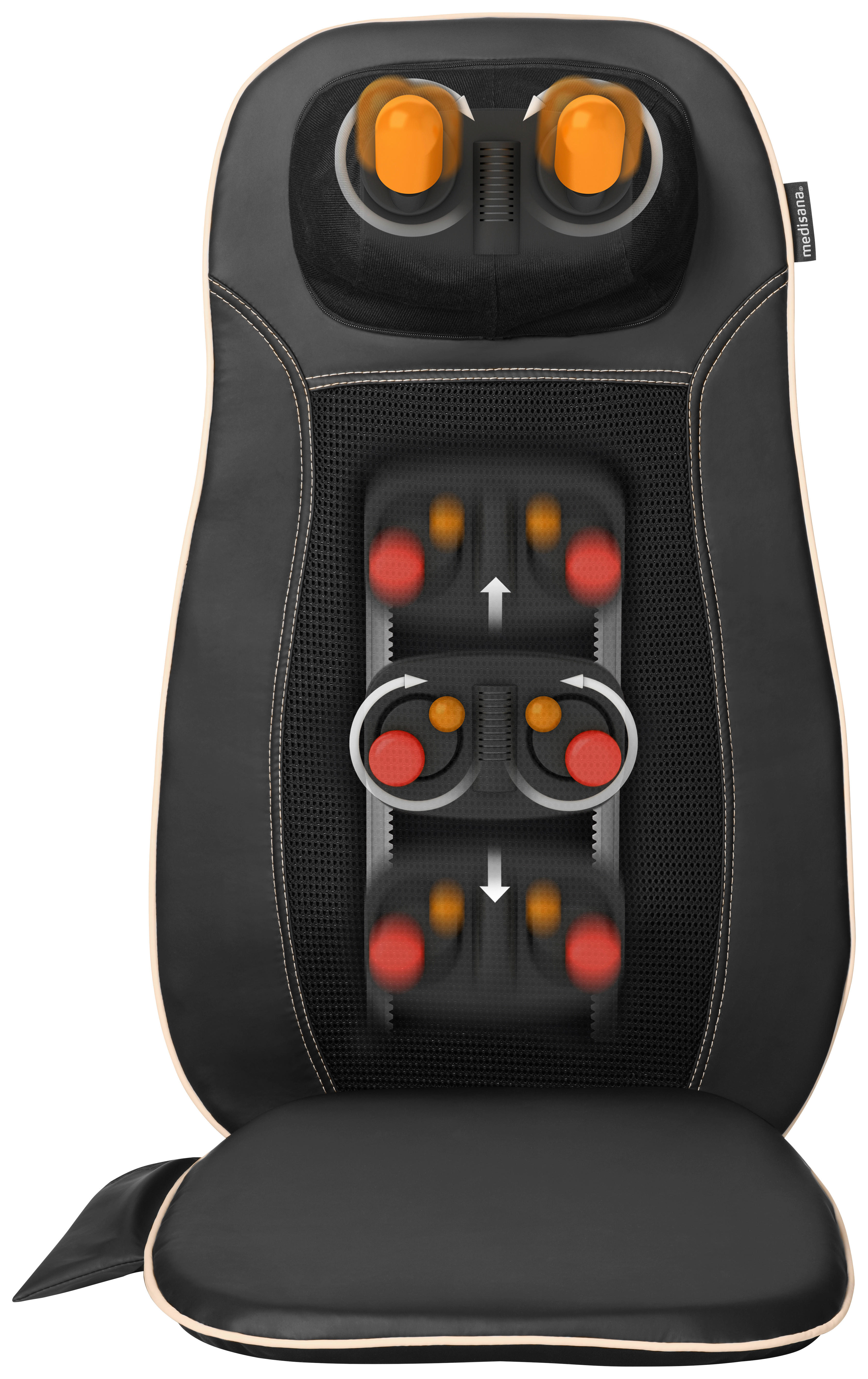 medisana Massagesitzauflage 88930 schwarz anthrazit Stoff Kunststoff B/H/L: ca. 40x9x118 cm ca. 48 W Massagesitzauflage_88930 - schwarz/anthrazit (118,00/40,00/9,00cm) - medisana