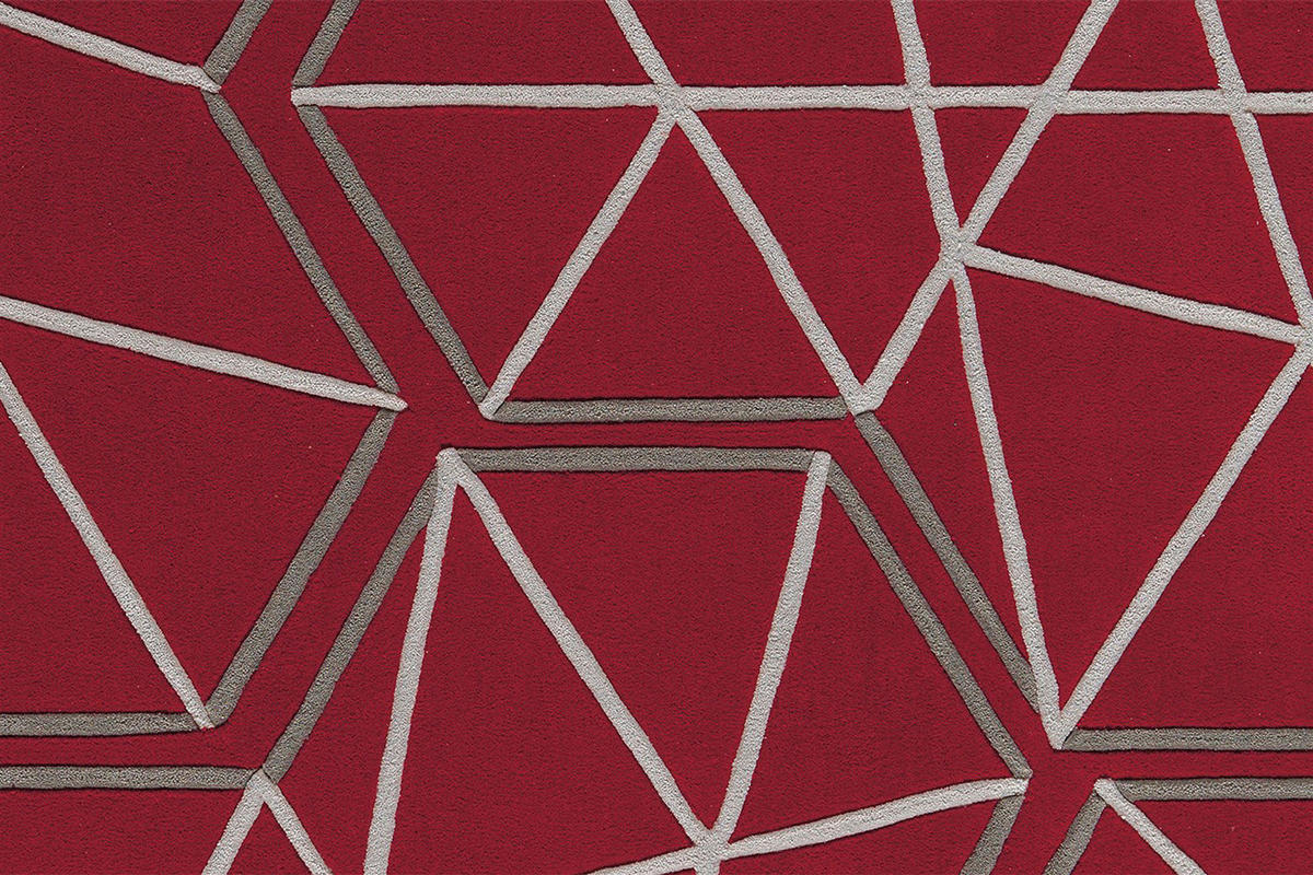 Arte Espina Kurzflorteppich Spirit 3112 rot B/L: ca. 140x200 cm Spirit 3112 - rot/grau (140,00/200,00cm) - Arte Espina