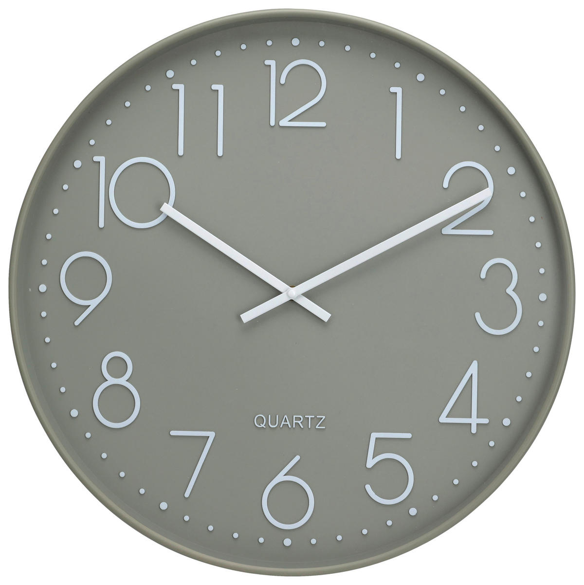 Wanduhr weiß B/H/L: ca. 53x5,4x54 cm Wanduhr - (54,00/53,00/5,40cm)