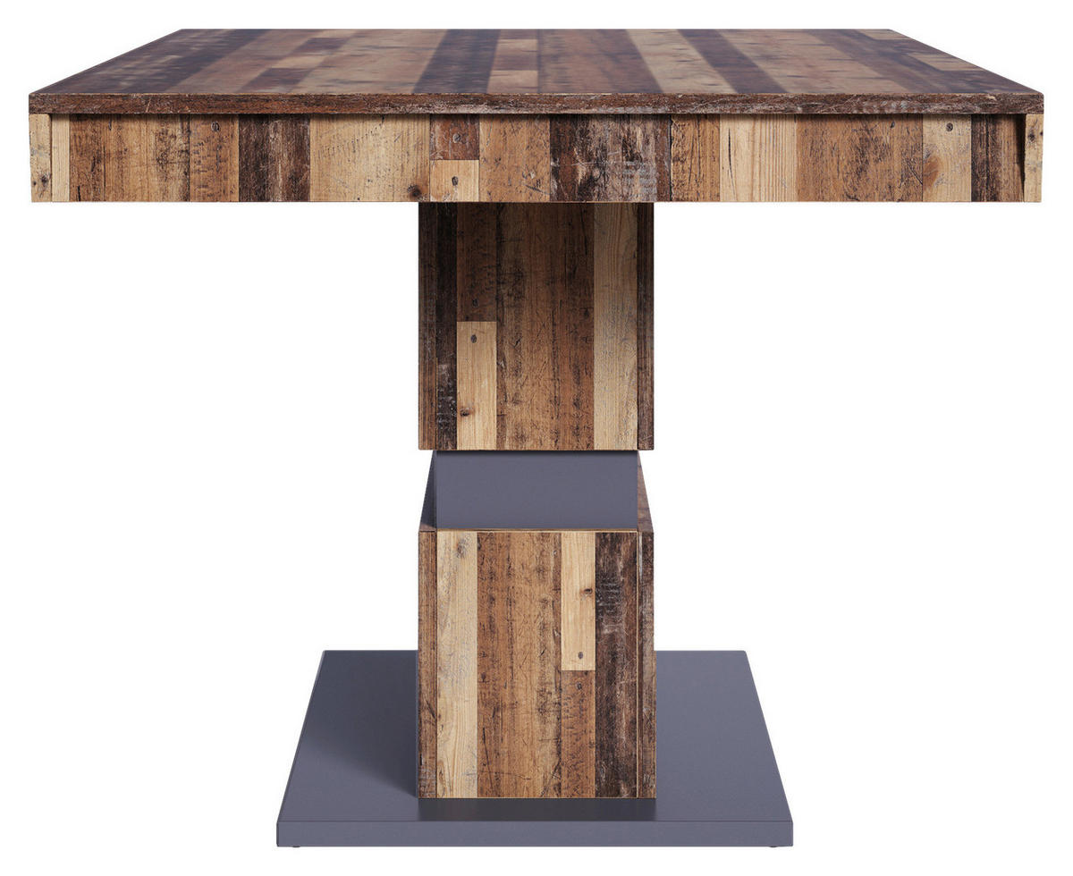 Tisch MATTHEW Eiche Old Wood Nachbildung anthrazit B/H/T: ca. 140x75x90 cm MATTHEW - Eiche/anthrazit (140,00/75,00/90,00cm) - byLIVING