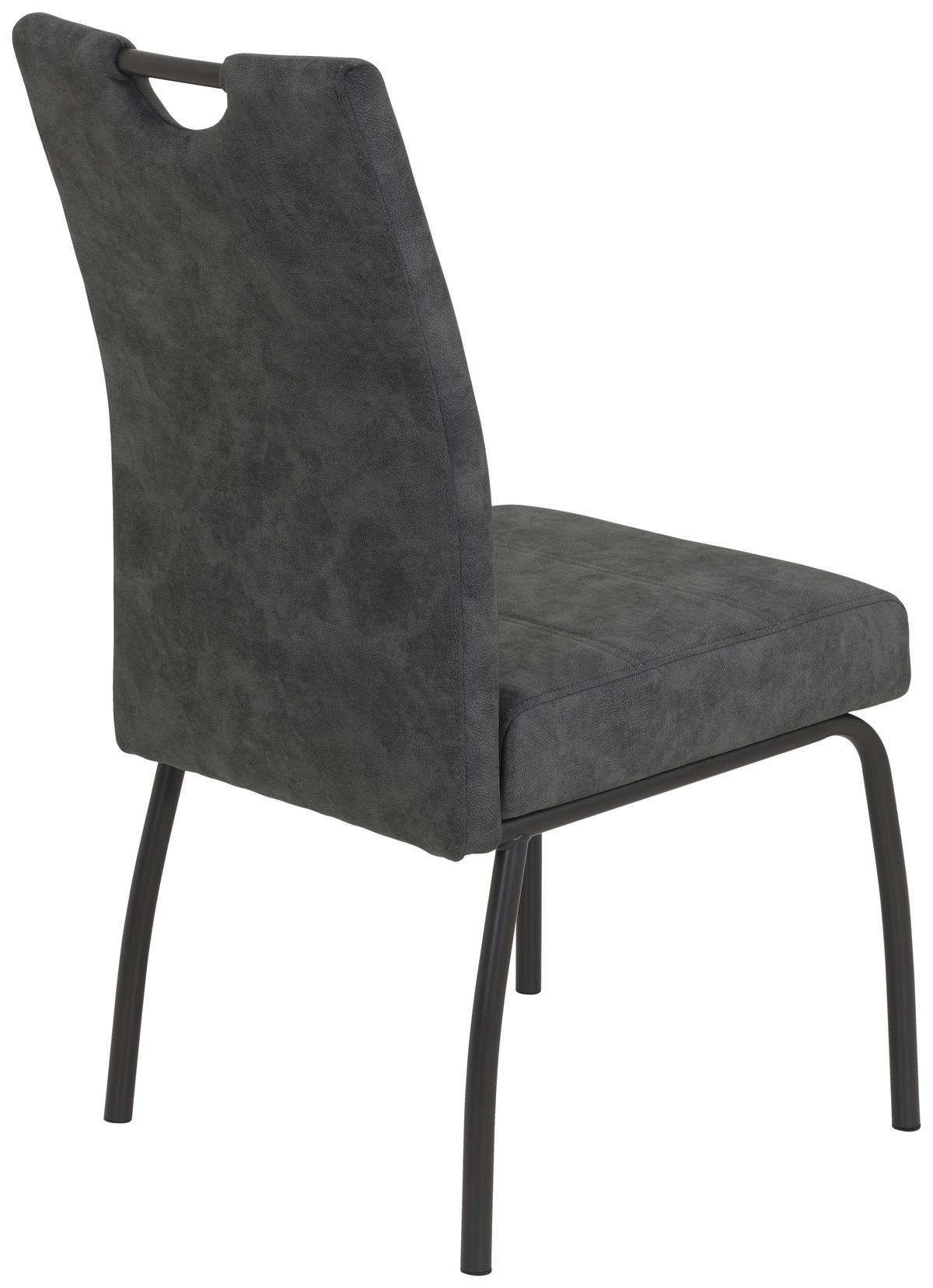 Stuhl Evelyn anthrazit Microfaser B/H/T: ca. 50x97x62 cm Evelyn - anthrazit/grau (50,00/97,00/62,00cm)