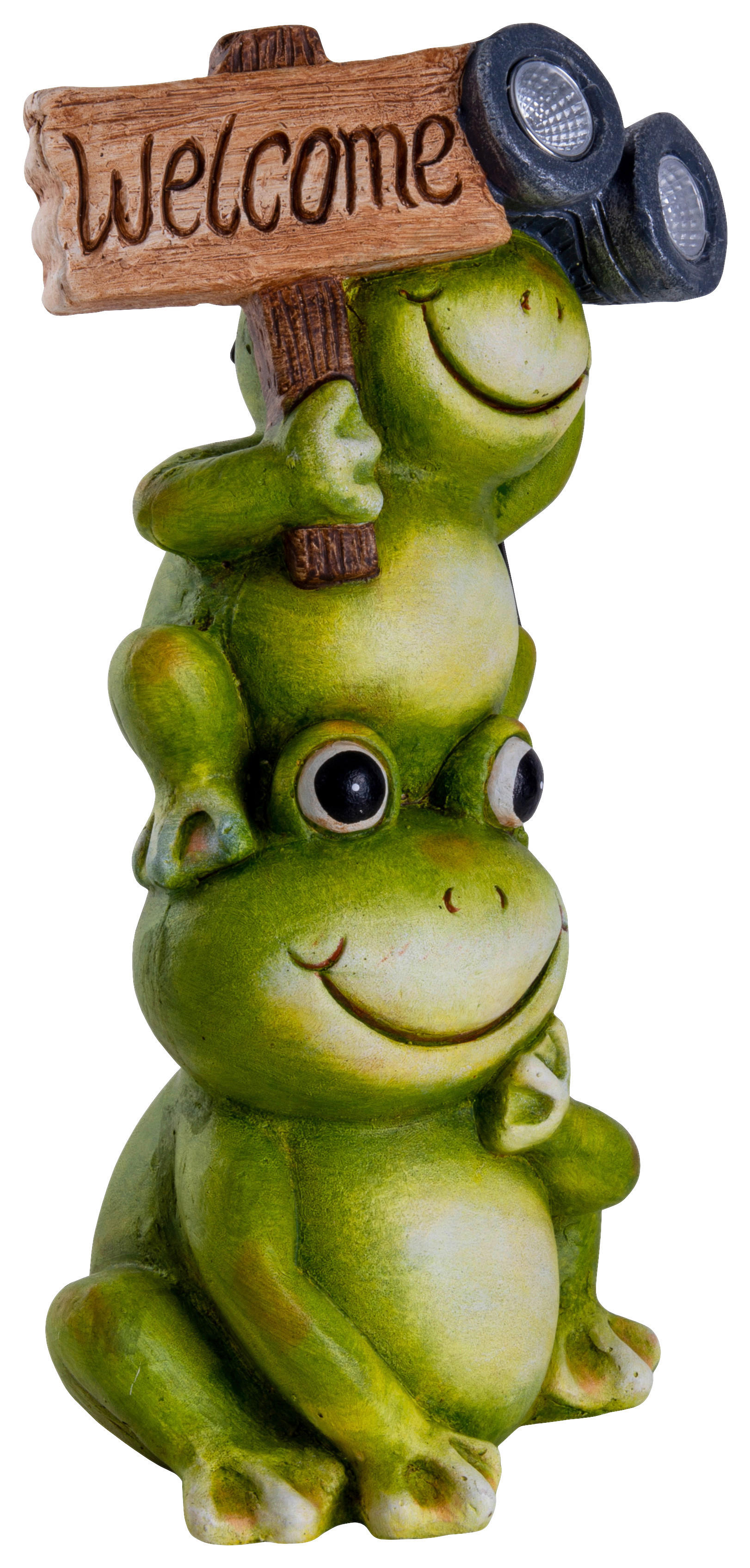 LED-Solarleuchte 5293317 grün Kunststoff B/H/L: ca. 22,5x45x15 cm LED Solarleuchte "FROSCH" H: 45 cm - grün (15,00/22,50/45,00cm) - Näve Leuchten