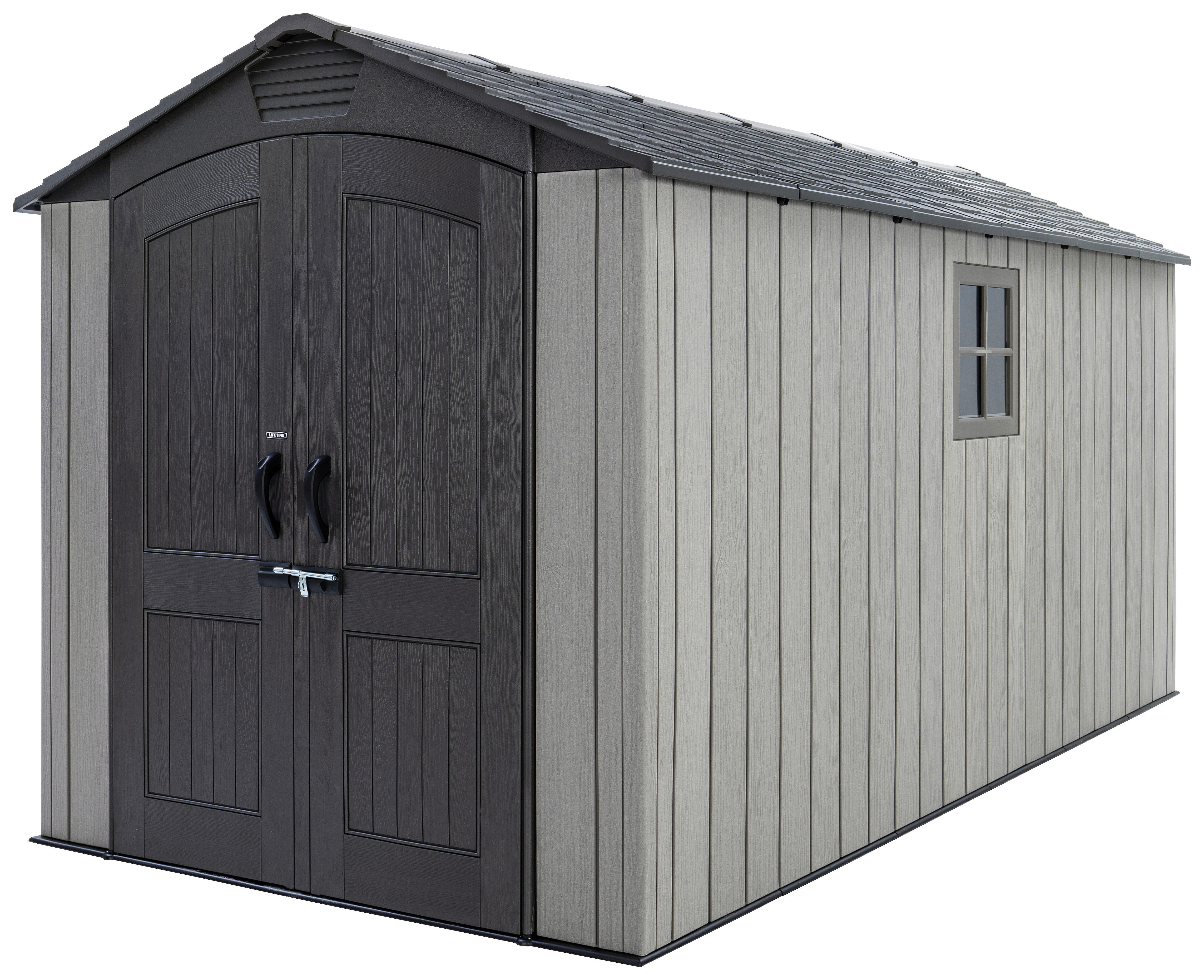 Lifetime Gerätehaus Utah grau B/H/L: ca. 206,2x264,4x426,5 cm Utah - grau (426,50/206,20/264,40cm) - Lifetime