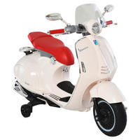 HOMCOM Kinder-Elektro-Motorrad Vespa creme B/H/L: ca. 49x75x108 cm Vespa - creme (108,00/49,00/75,00cm) - HOMCOM