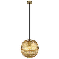GLOBO Pendelleuchte Messing H/D: ca. 120x30 cm E27 1 Brennstellen HERMI II - (30,00/120,00cm) - GLOBO