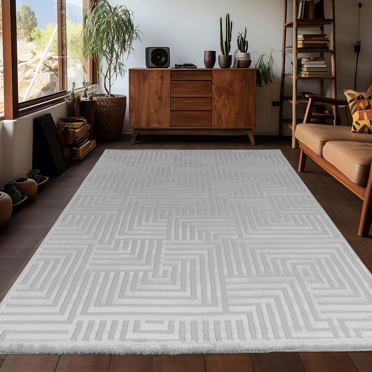 Ayyildiz Teppich SAHARA silber B/L: ca. 200x290 cm SAHARA - silber (200,00/290,00cm) - Ayyildiz