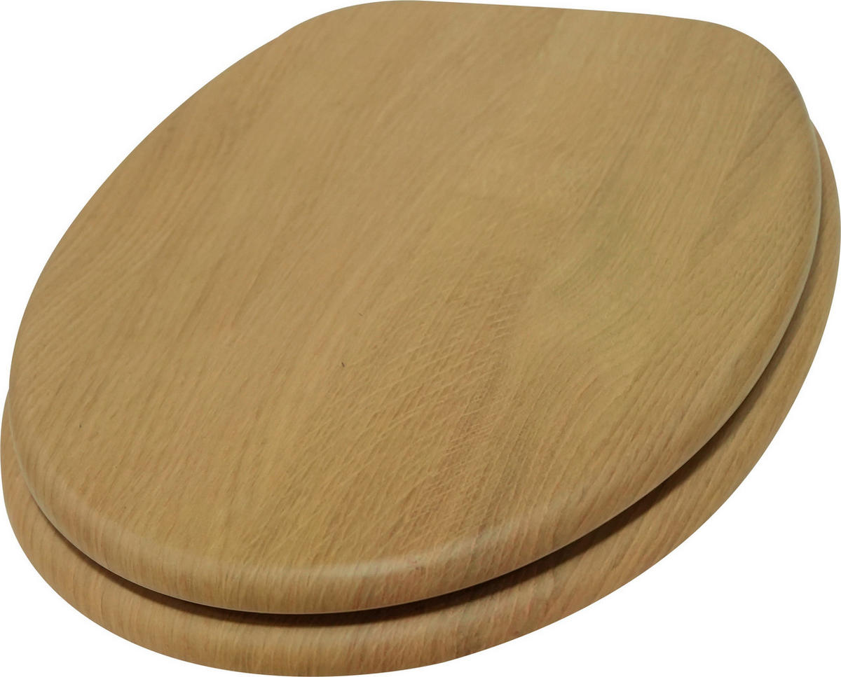 WC-Sitz braun MDF B/H/T: ca. 45,8x5,7x37,6 cm WC-Sitz_Holzoptik MDF FSC - braun (45,80/5,70/37,60cm)