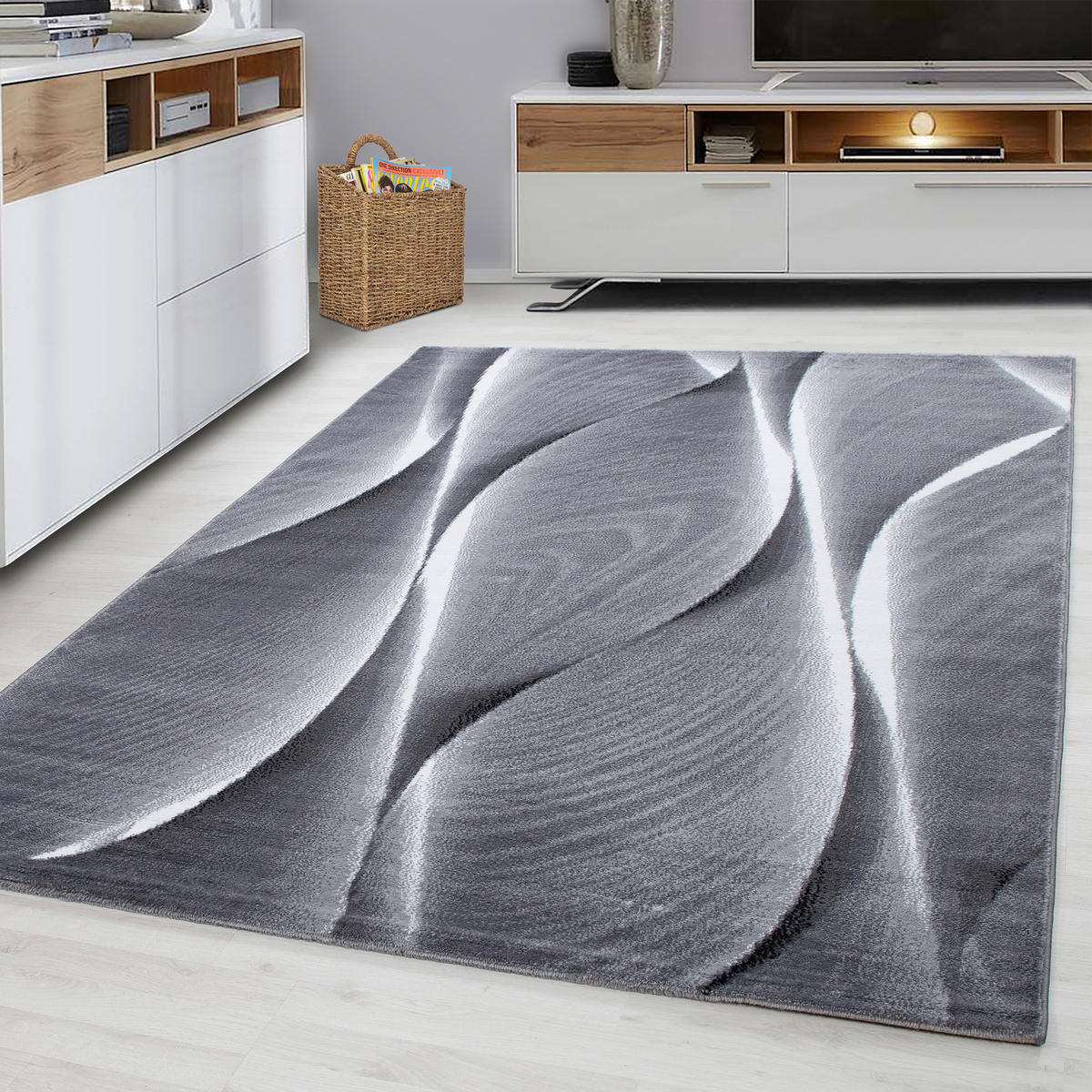 Ayyildiz Teppich PARMA schwarz B/L: ca. 80x150 cm PARMA - schwarz (80,00/150,00cm) - Ayyildiz