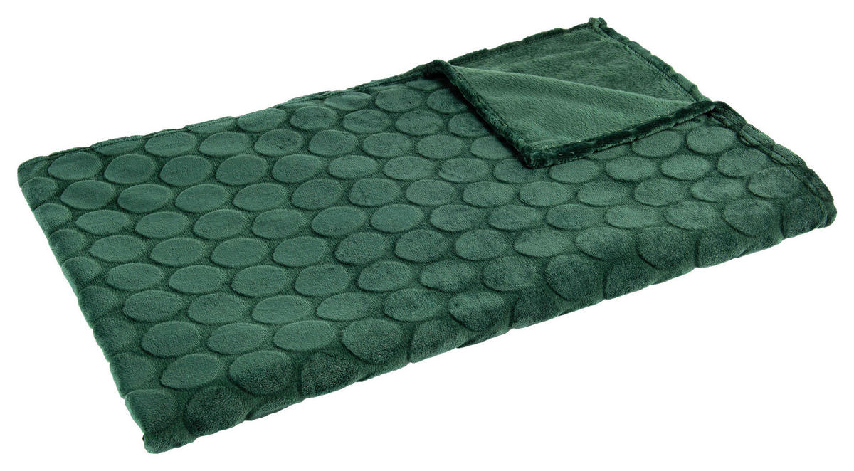 Flanelldecke Flanelldecke_Bubble 140x180cm d.grü - dunkelgrün (140,00/180,00cm)