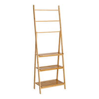 Zeller Leiter-Regal natur Bambus B/H/L: ca. 305x1535x53 cm Leiter-Regal_mit_3_Ablagen - natur (53,00/305,00/1535,00cm) - Zeller