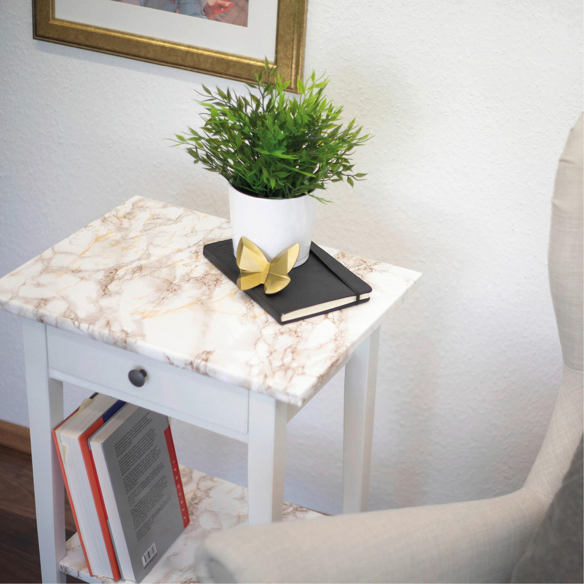 d-c-fix Dekofolie Marmoroptik braun weiß B/L: ca. 45x200 cm Klebefolie_d-c-fix_F3460120 - braun/weiß (45,00/200,00cm) - d-c-fix