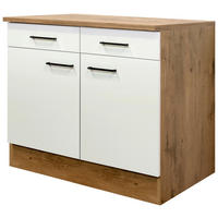 Unterschrank Avila Magnolie matt B/H/T: ca. 100x85x60 cm Avila - schwarz/Magnolie (100,00/85,00/60,00cm) - Flex-Well