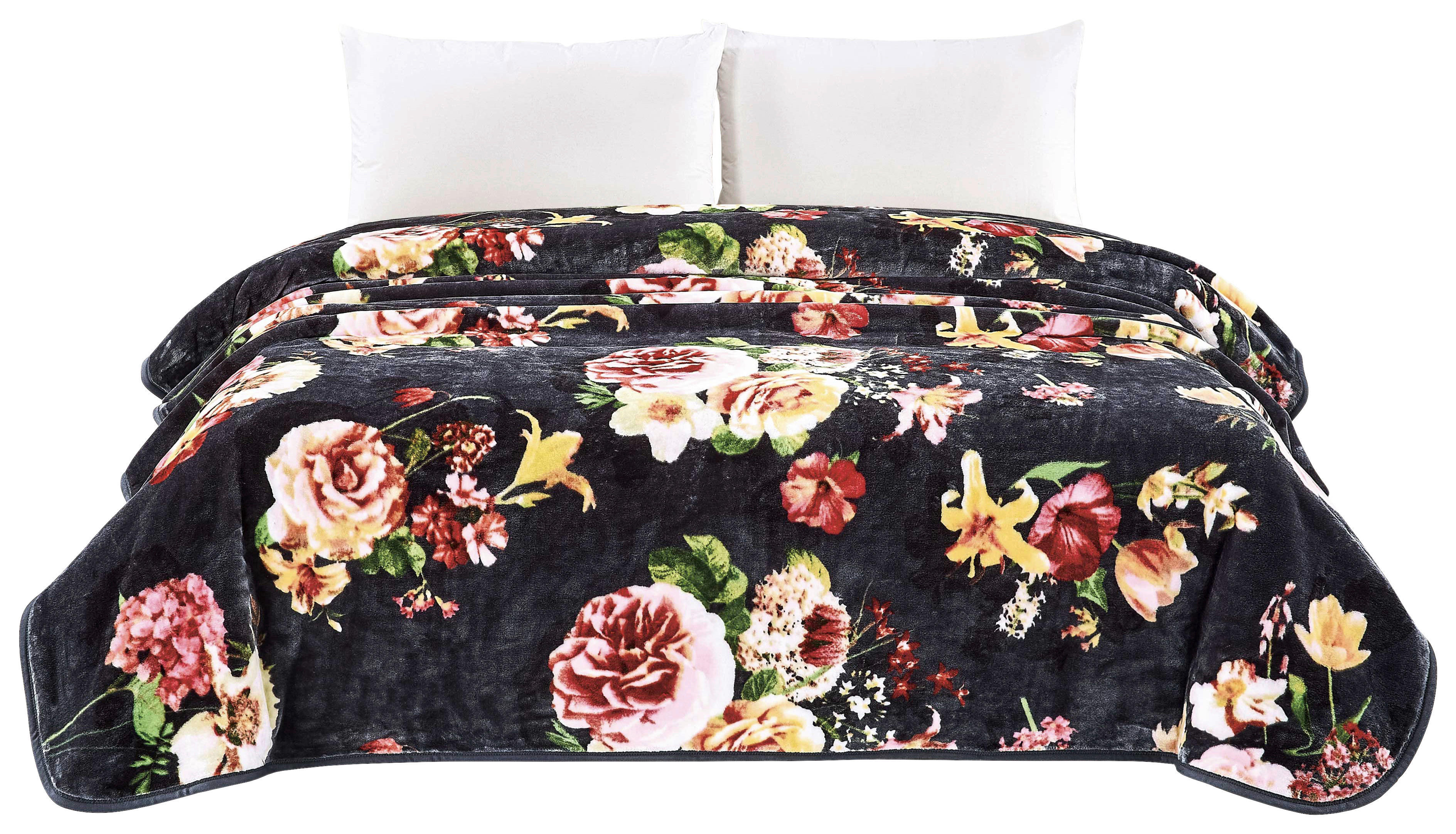 Wohndecke Multifunktionsdecke_Bosporus Blumen - grau (200,00/240,00cm)