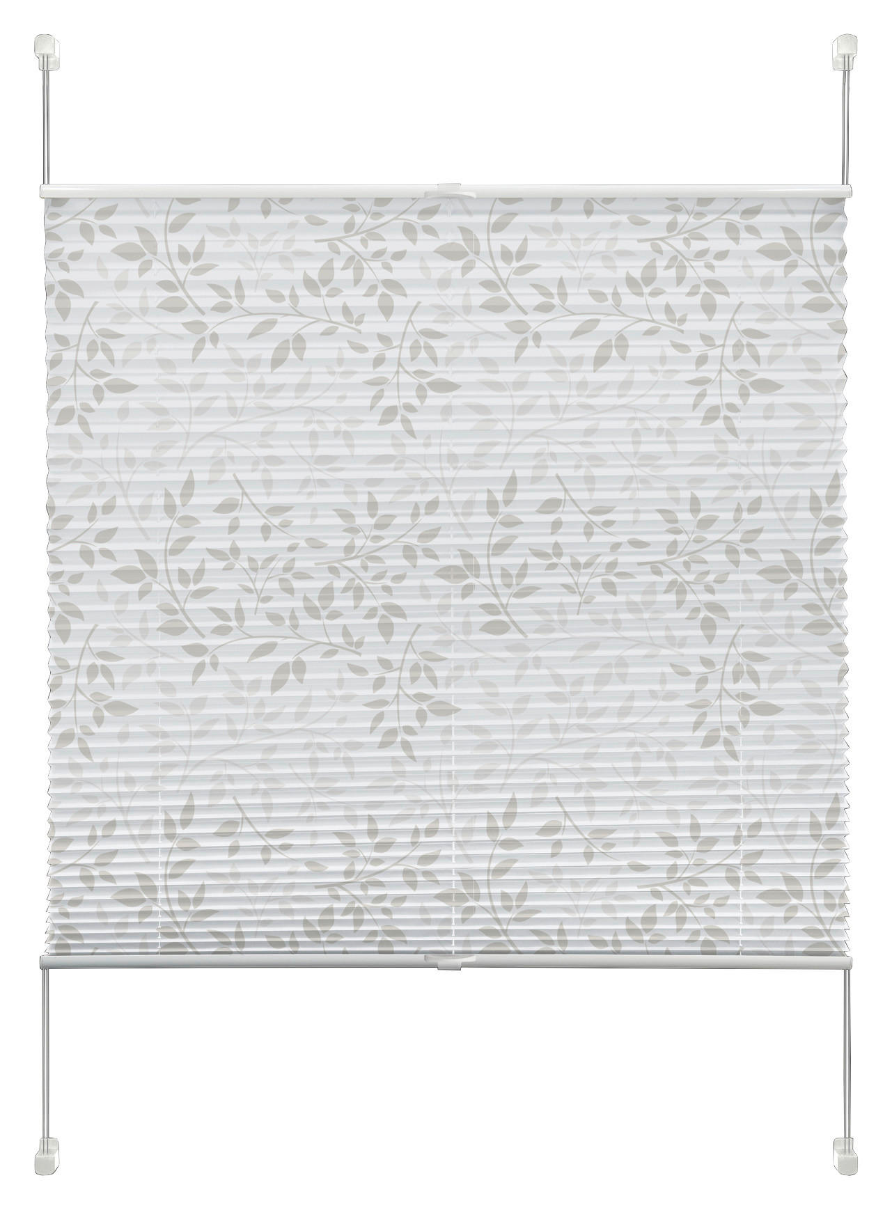 Spannplissee Blätter taupe B/L: ca. 60x220 cm Blätter - taupe (60,00/220,00cm)