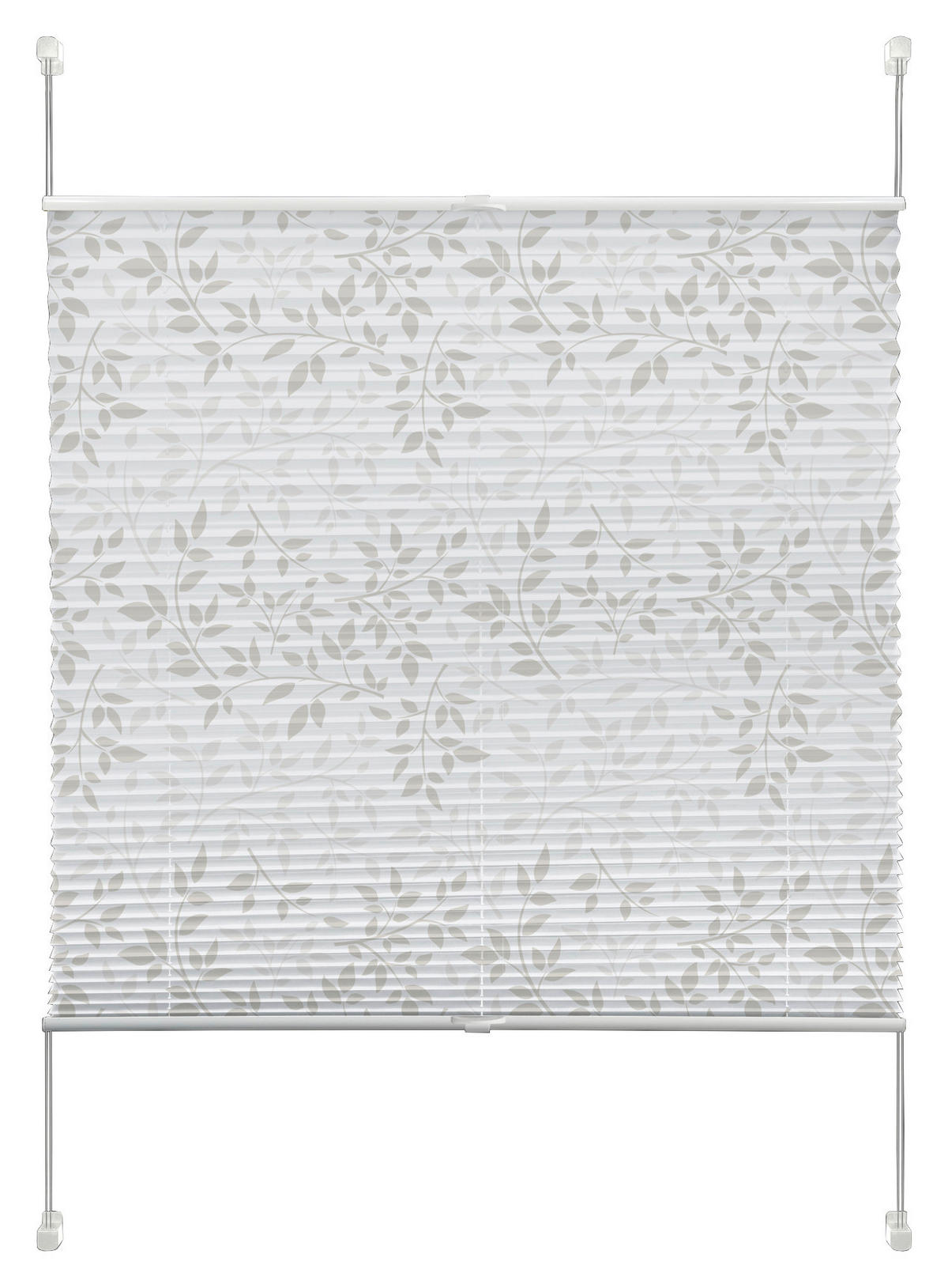 Spannplissee Blätter taupe B/L: ca. 80x130 cm Blätter - taupe (80,00/130,00cm)