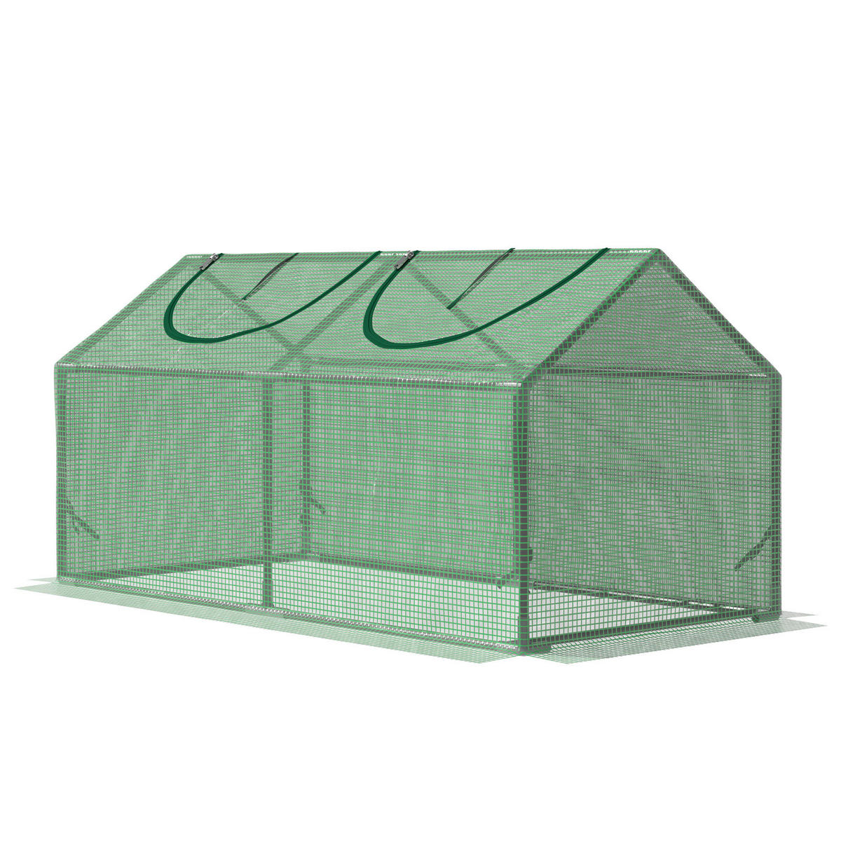 Outsunny Gewächshaus B/H/L: ca. 60x60x120 cm Gewächshaus - grün (120,00/60,00/60,00cm) - Outsunny