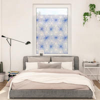 LICHTBLICK Fensterfolie Flower Wheel Floral Flower Wheel blau B/L: ca. 100x130 cm Flower Wheel - blau (100,00/130,00cm) - LICHTBLICK