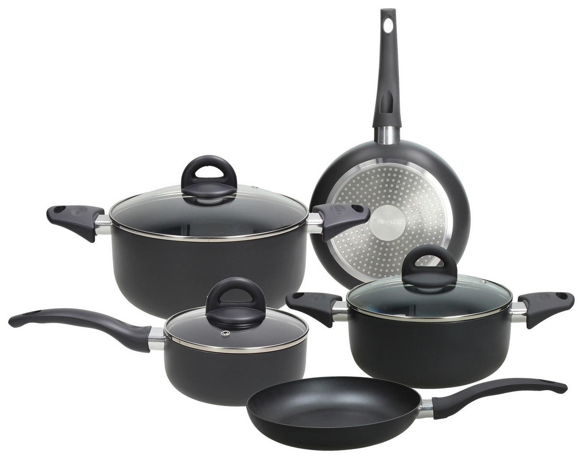 TOGNANA Topfset Grancucina Cop.& Char schwarz Aluminium 8 tlg. Grancucina Cop.& Char - schwarz - TOGNANA
