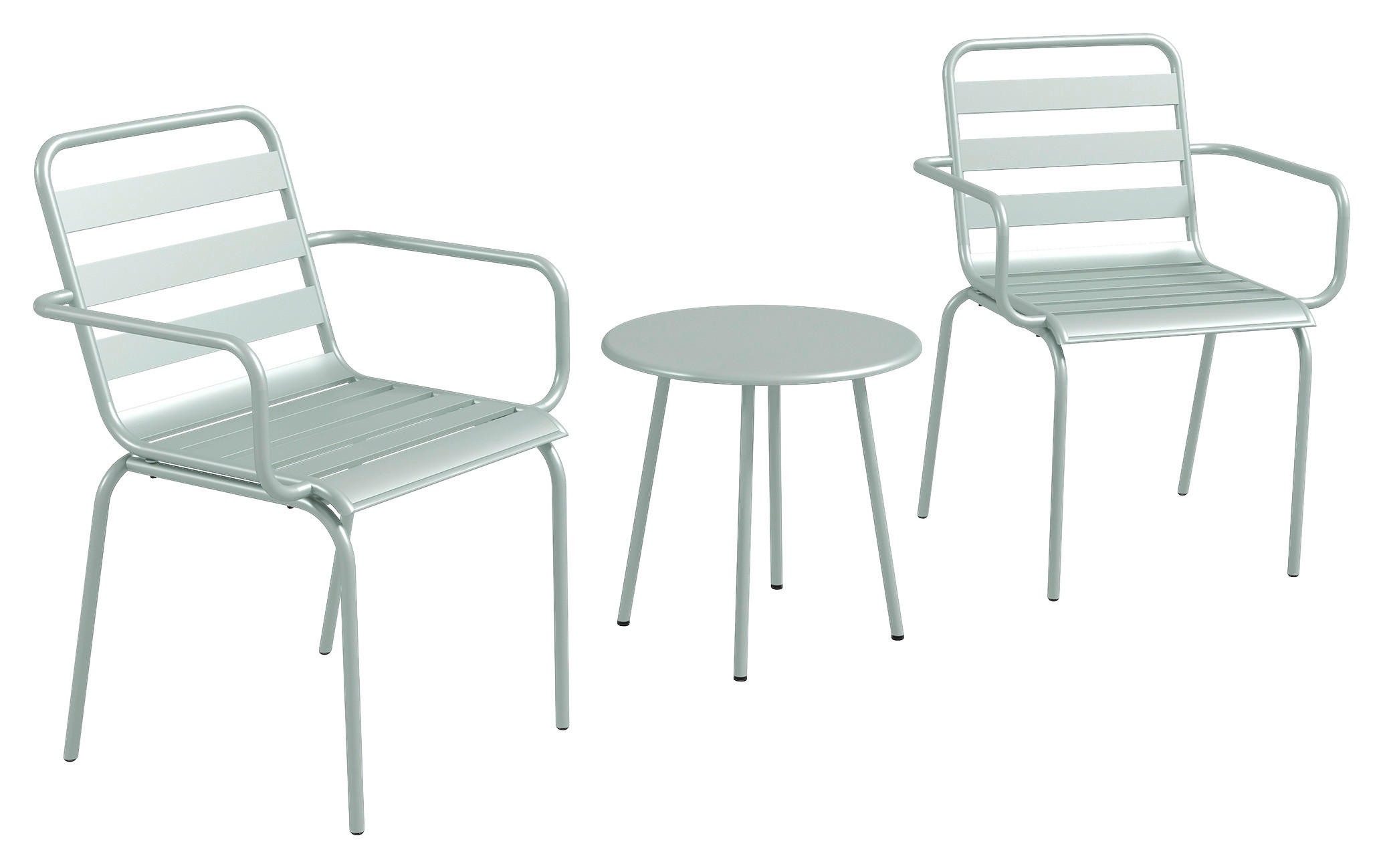 Outsunny Bistro-Set grün Stahl B/H/L: ca. 58x78x51 cm Bistro-Set - grün (51,00/58,00/78,00cm) - Outsunny