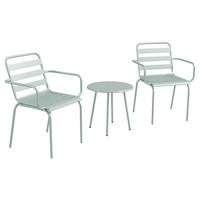 Outsunny Bistro-Set grün Stahl B/H/L: ca. 58x78x51 cm Bistro-Set - grün (51,00/58,00/78,00cm) - Outsunny