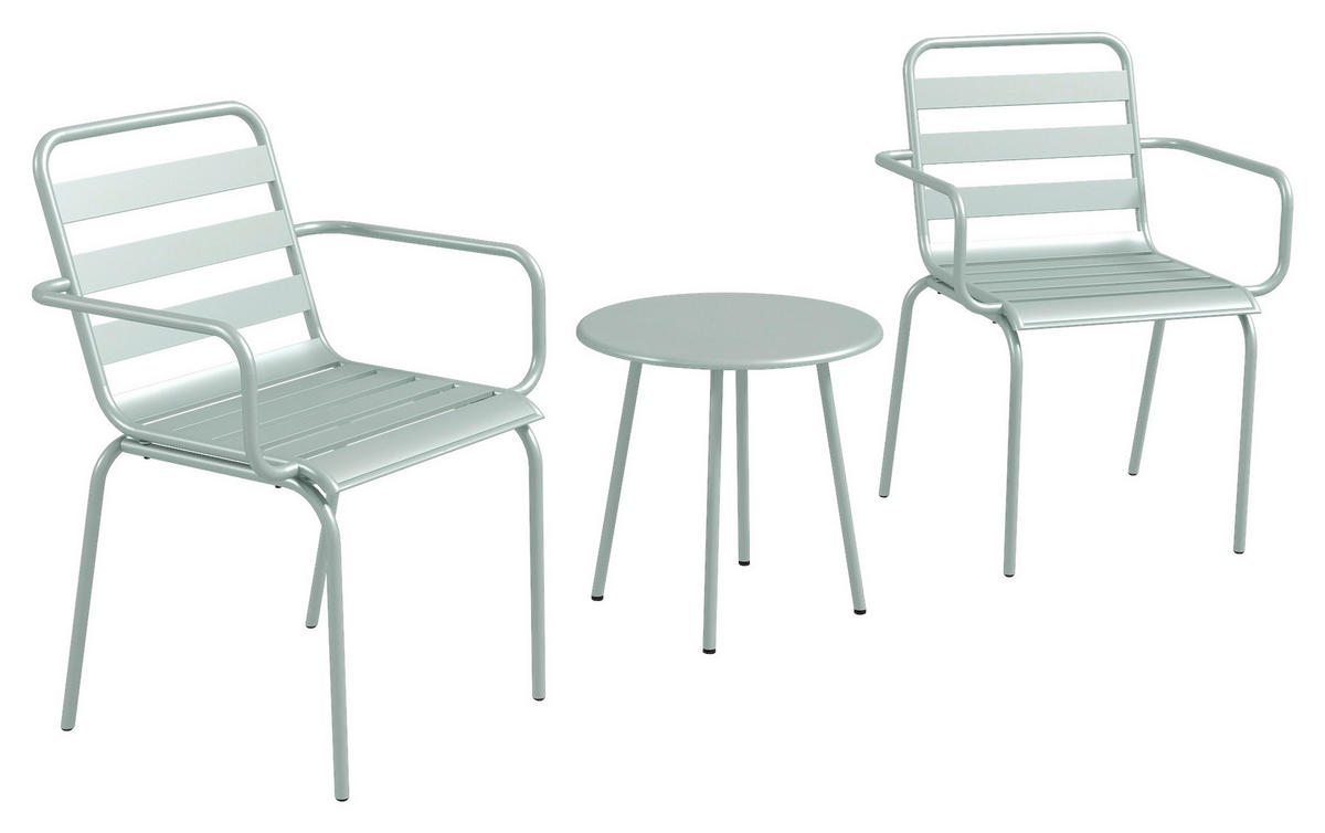 Outsunny Bistro-Set grün Stahl B/H/L: ca. 58x78x51 cm Bistro-Set - grün (51,00/58,00/78,00cm) - Outsunny