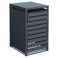 Westmann Mülltonnenbox 1-fach Kubus anthrazit B/H/L: ca. 80x116x60 cm 1-fach Kubus - anthrazit (60,00/80,00/116,00cm) - Westmann