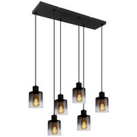 Pendelleuchte schwarz Metall B/H/L: ca. 25x120x77 cm E27 4 Brennstellen Pendelleuchte_Annie - schwarz (77,00/25,00/120,00cm)