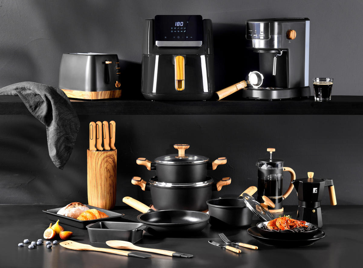 BERGNER Espressomaschine schwarz CHARCOAL - schwarz - BERGNER