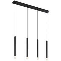 GLOBO Pendelleuchte schwarz transparent Metall Acryl B/H/T: ca. 8x120x76 cm G9 4 Brennstellen BLAKE - schwarz/transparent (8,00/120,00/76,00cm) - GLOBO