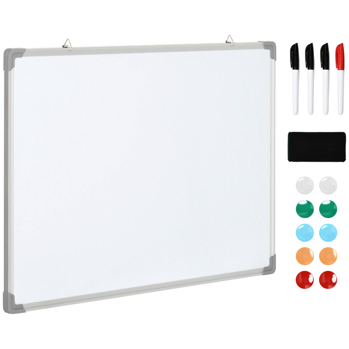 HOMCOM Wandboard Whiteboard - weiß (1,80/60,00/90,00cm) - HOMCOM