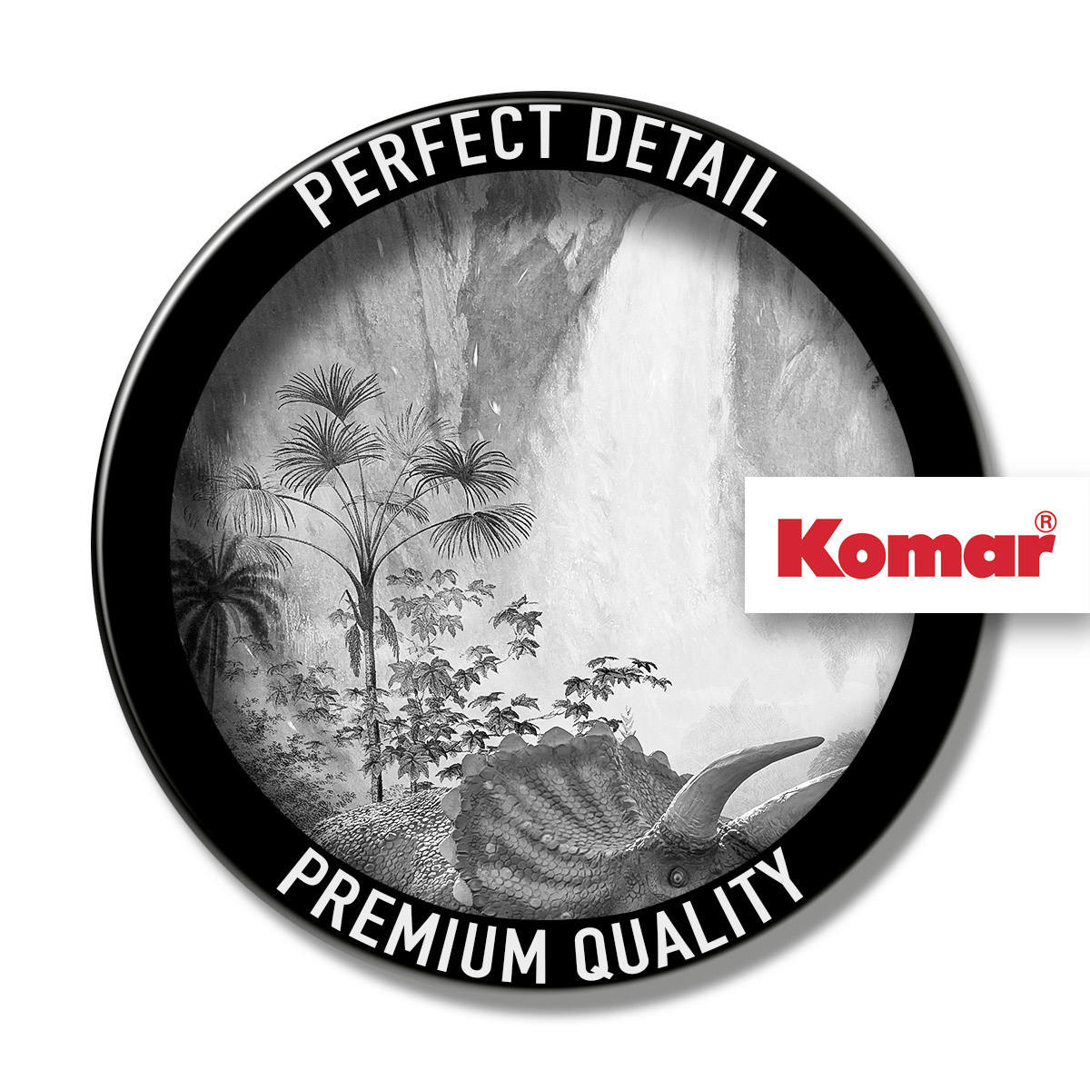 Komar Fototapete Jurassic Waterfall Dinos B/L: ca. 200x280 cm Jurassic Waterfall - (200,00/280,00cm) - Komar