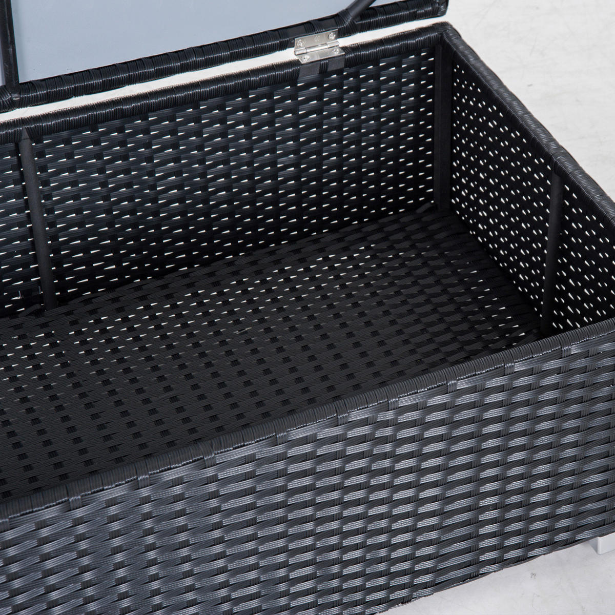Outsunny Sitzgruppe schwarz Polyrattan B/H/L: ca. 70x70x66 cm Gartenmöbel_Set - schwarz (66,00/70,00/70,00cm) - Outsunny