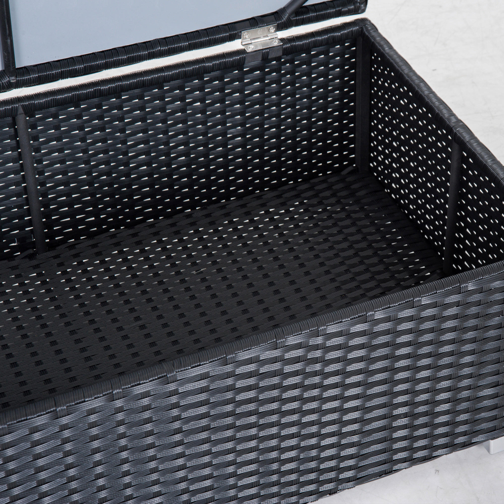 Thumbnail - Outsunny Sitzgruppe schwarz Polyrattan B/H/L: ca. 70x70x66 cm