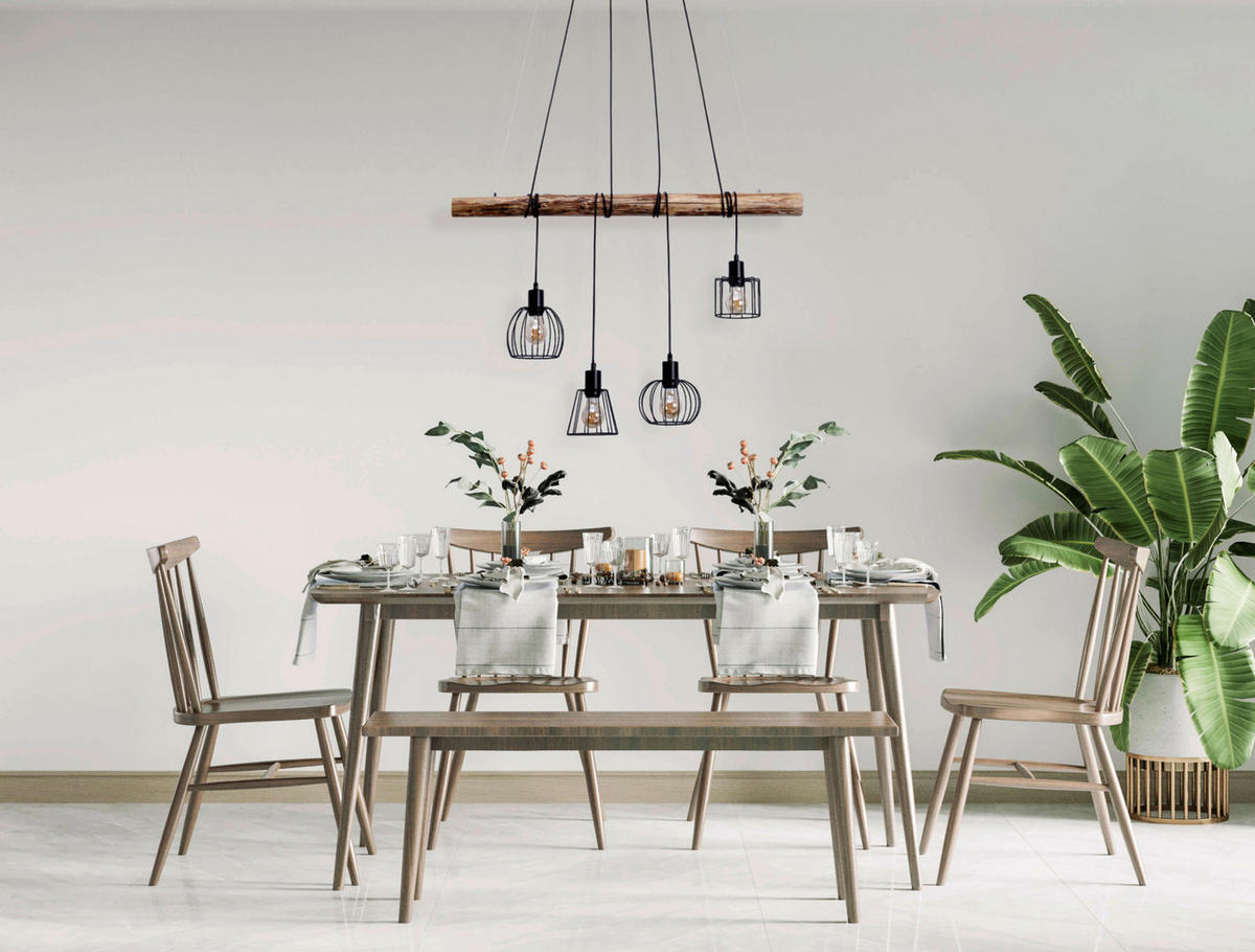 Näve Leuchten Pendelleuchte NV7093222 Brass - schwarz (10,00/150,00/90,00cm) - Näve Leuchten