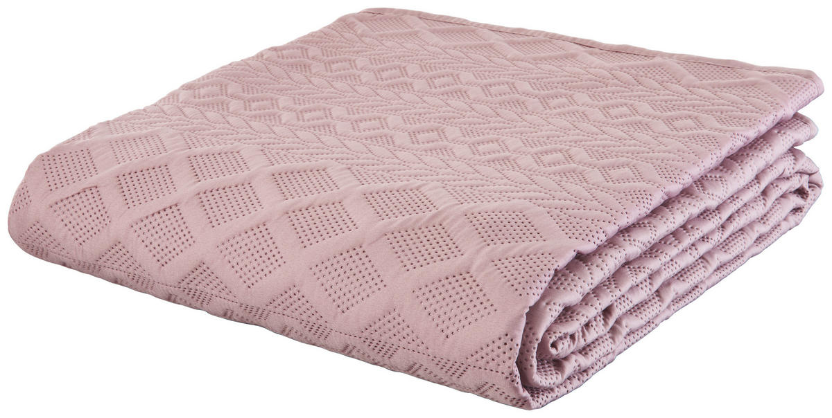 Tagesdecke Tagesdecke_3D-Optik rose - rosé (220,00/240,00cm)
